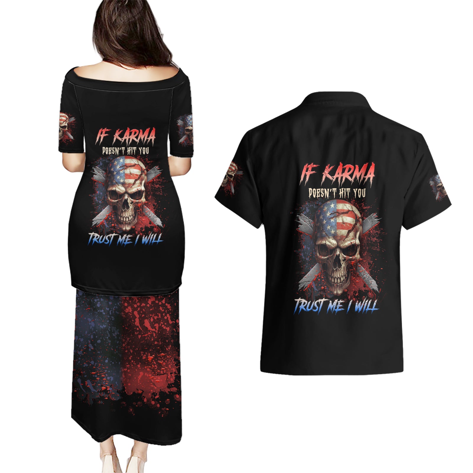 if-karma-doesnt-hit-you-trust-me-i-will-couples-matching-puletasi-dress-and-hawaiian-shirt