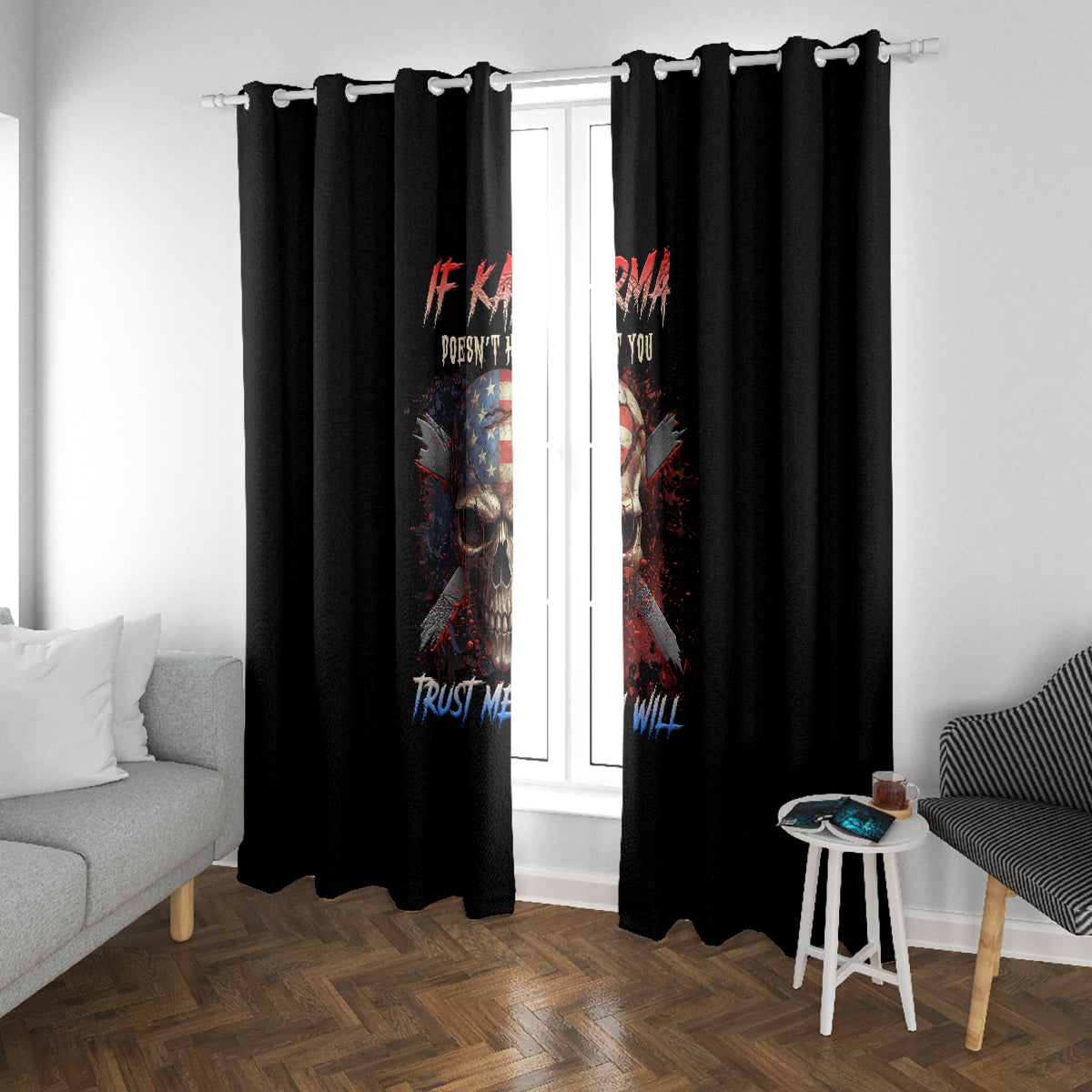 if-karma-doesnt-hit-you-trust-me-i-will-window-curtain