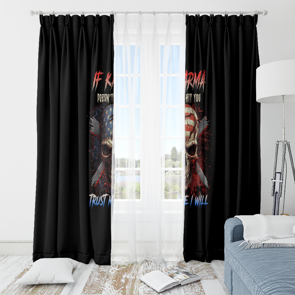 if-karma-doesnt-hit-you-trust-me-i-will-window-curtain