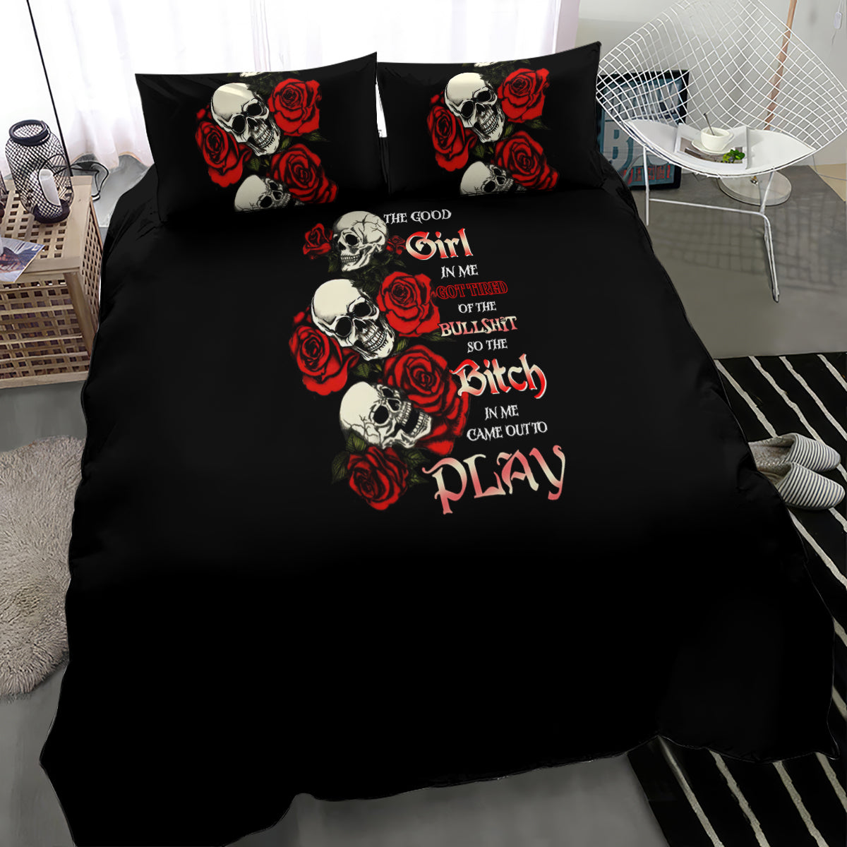 the-good-girl-in-me-3-skulls-rose-vintage-bedding-set