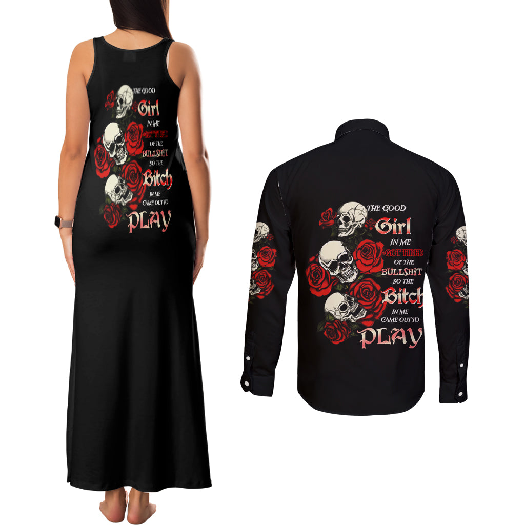 the-good-girl-in-me-3-skulls-rose-vintage-couples-matching-tank-maxi-dress-and-long-sleeve-button-shirt