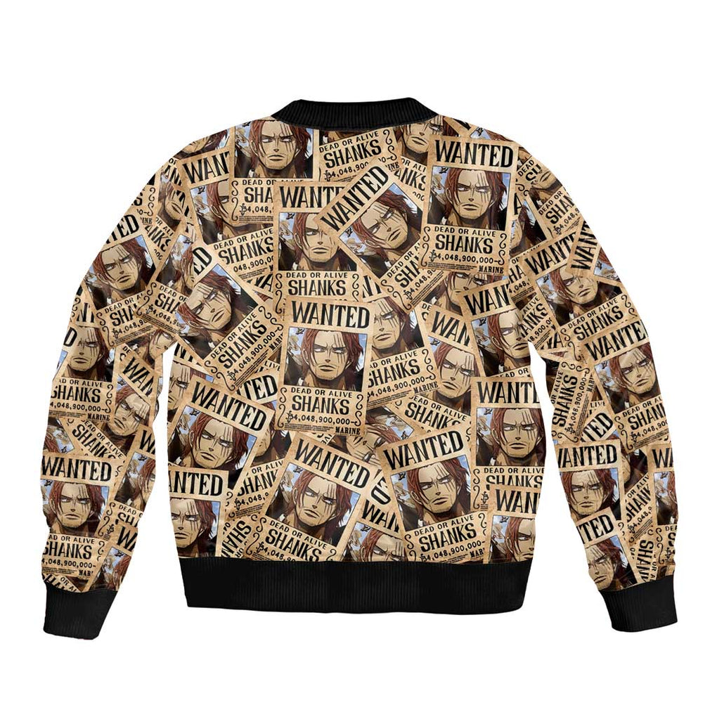 Shank Wanted - One Piece Bomber Jacket Anime Style