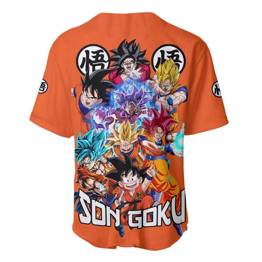 Son Goku V2 Dragon Ball Z Baseball Jersey Anime Style