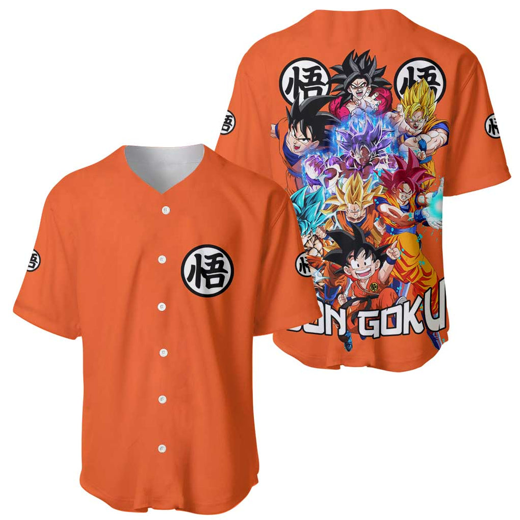 Son Goku V2 Dragon Ball Z Baseball Jersey Anime Style