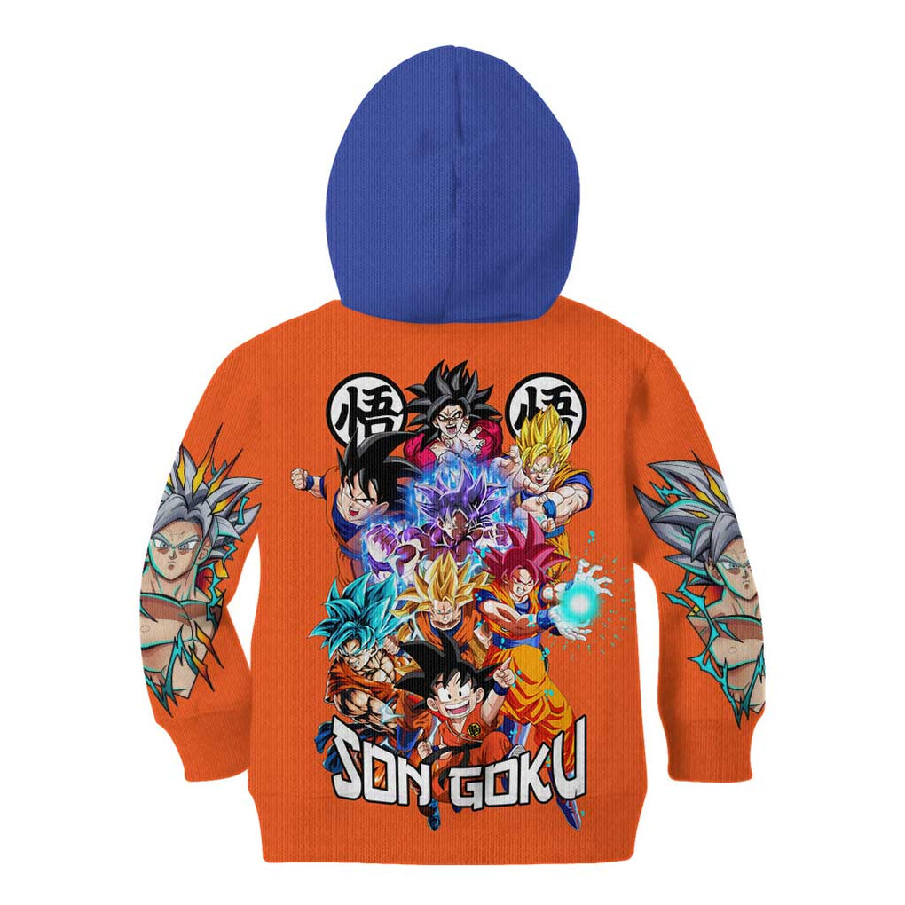 Son Goku V2 Dragon Ball Z Kid Hoodie Anime Style
