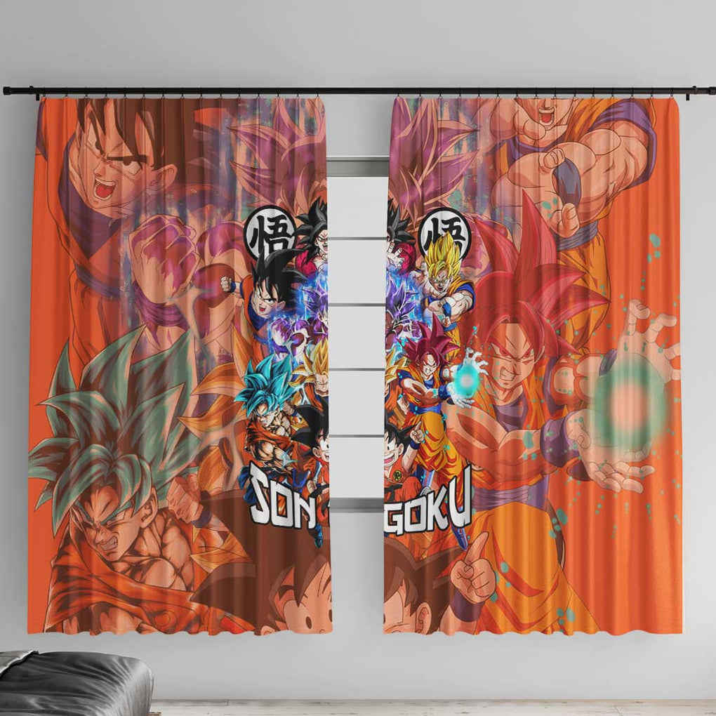 Son Goku V2 Dragon Ball Z Window Curtain Anime Style