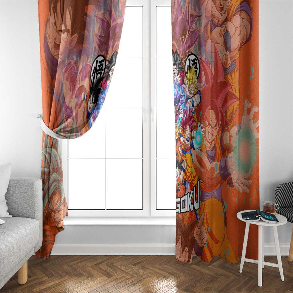 Son Goku V2 Dragon Ball Z Window Curtain Anime Style