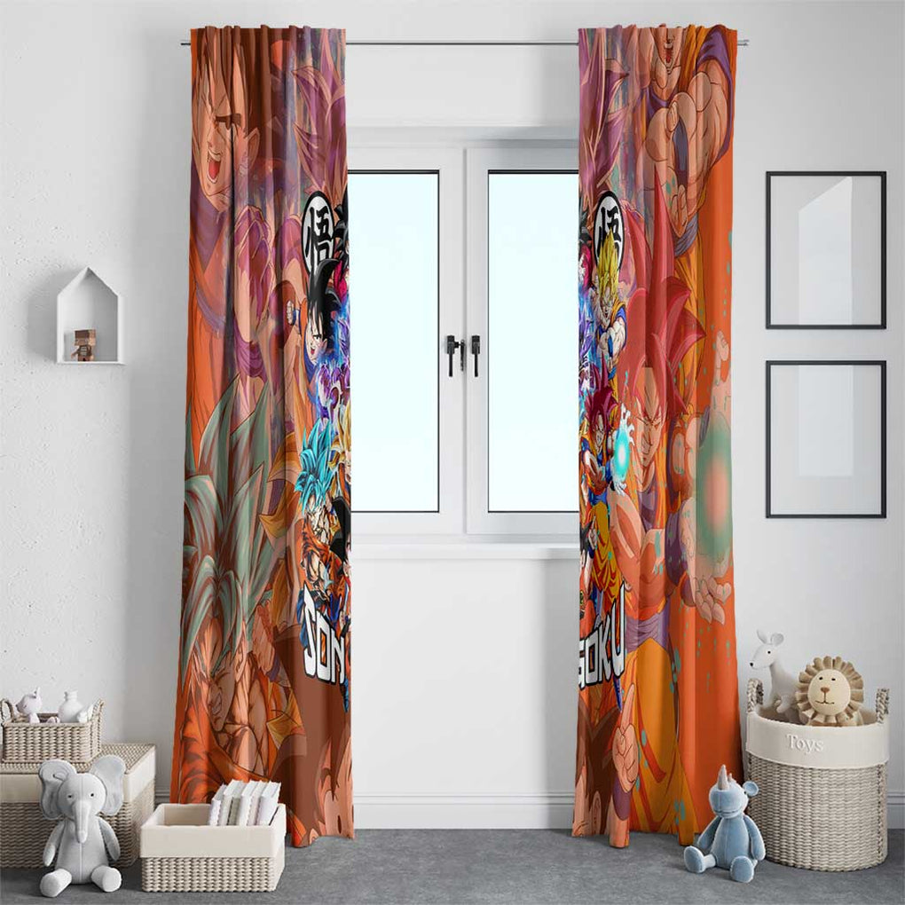 Son Goku V2 Dragon Ball Z Window Curtain Anime Style