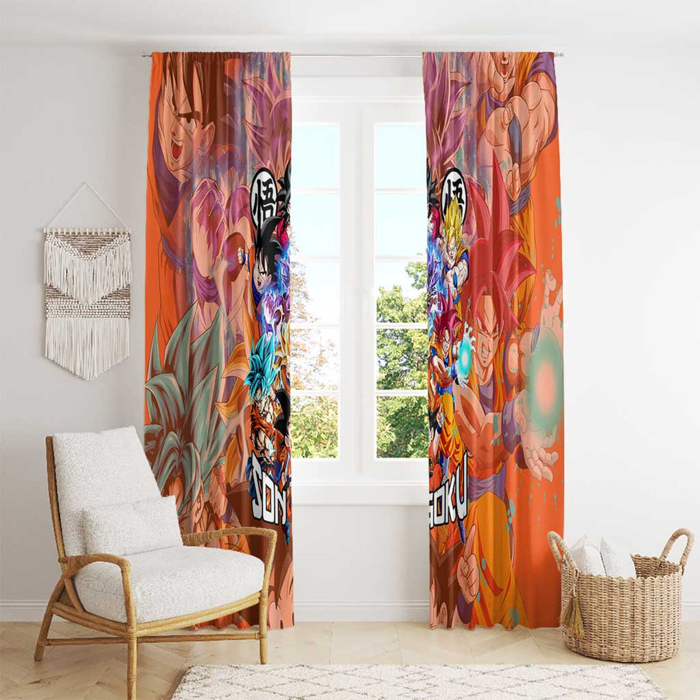 Son Goku V2 Dragon Ball Z Window Curtain Anime Style