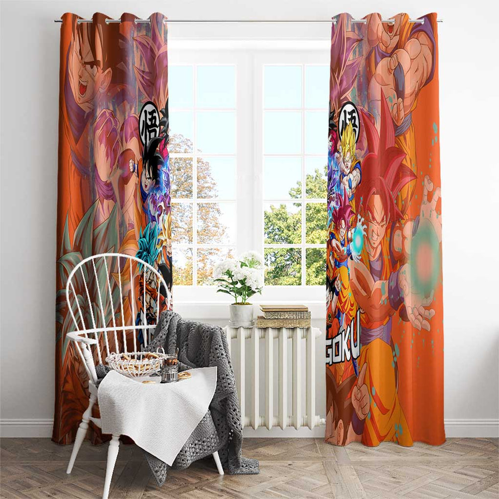 Son Goku V2 Dragon Ball Z Window Curtain Anime Style