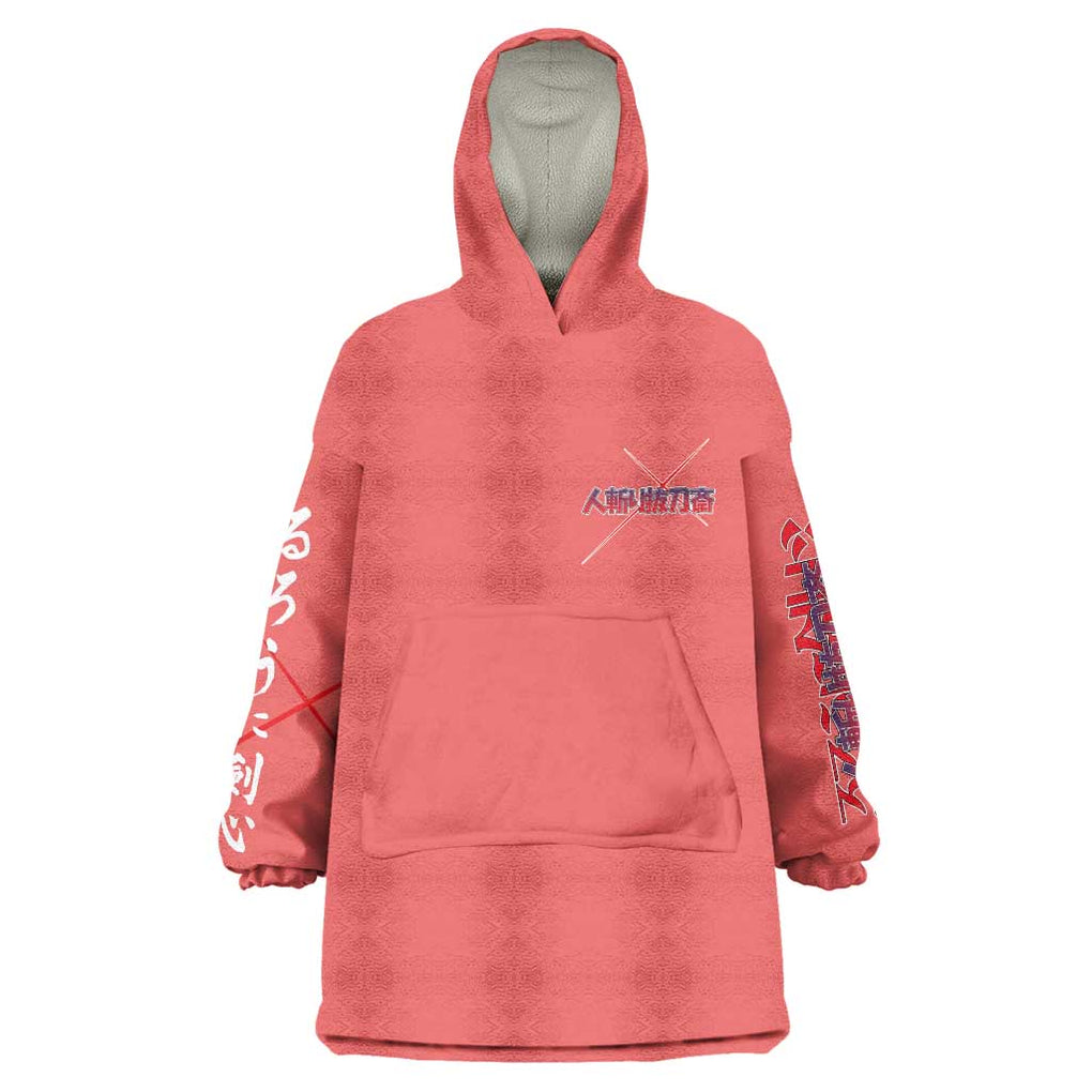 Himura Rurouni Kenshin S Wearable Blanket Hoodie Anime Style