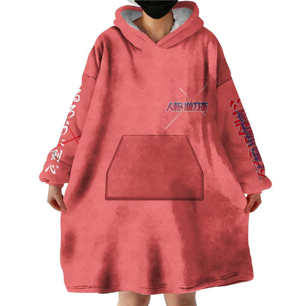 Himura Rurouni Kenshin S Wearable Blanket Hoodie Anime Style