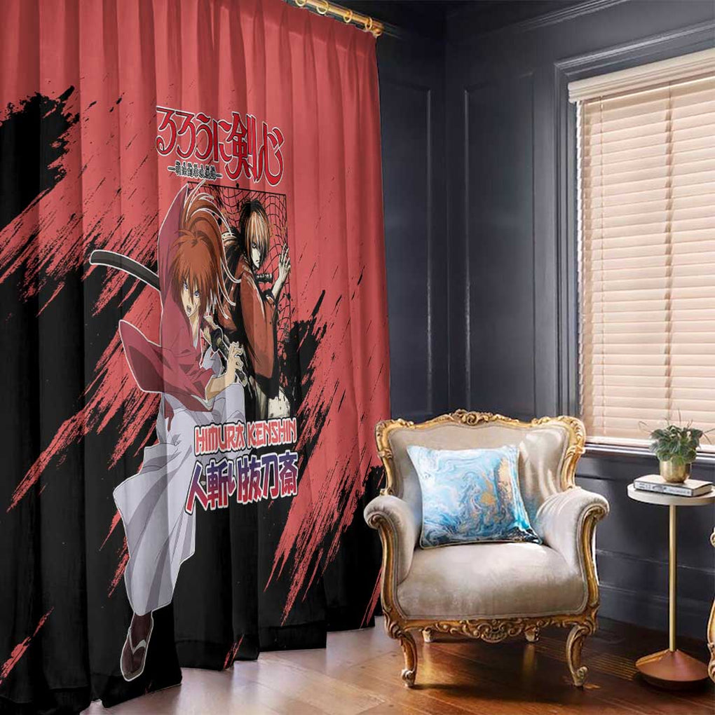 Himura Rurouni Kenshin S Window Curtain Anime Style