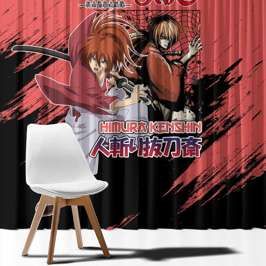 Himura Rurouni Kenshin S Window Curtain Anime Style