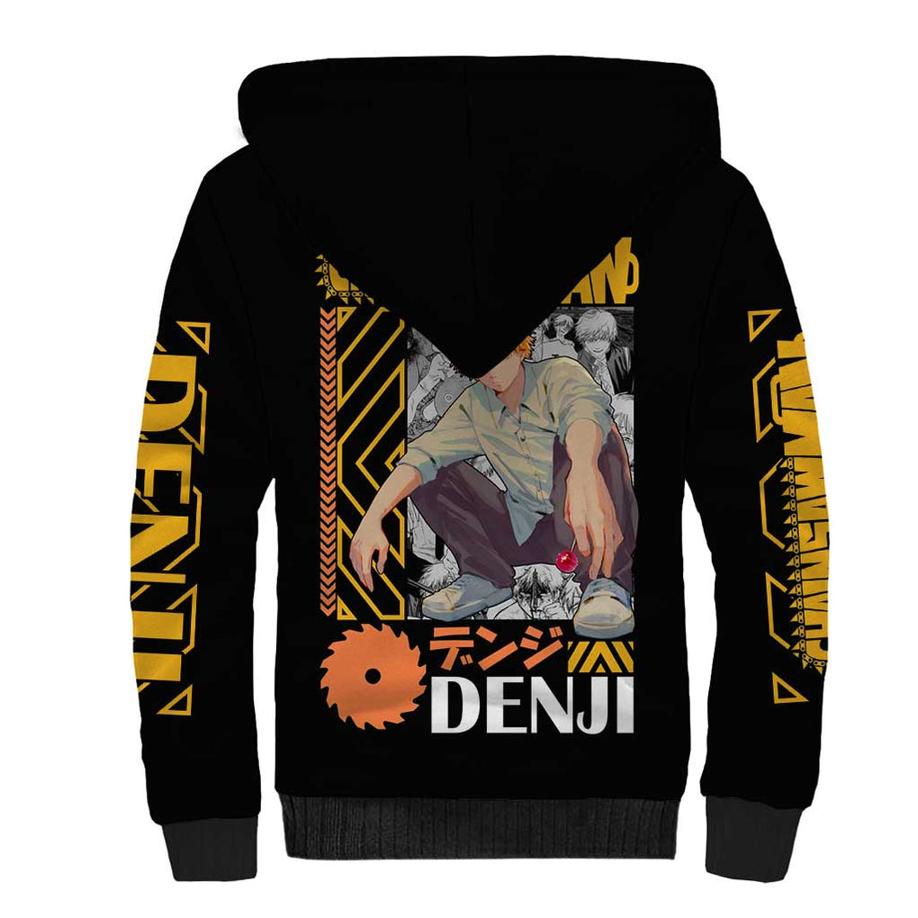 Denji V2 Chainsaw Man Sherpa Hoodie Anime Style