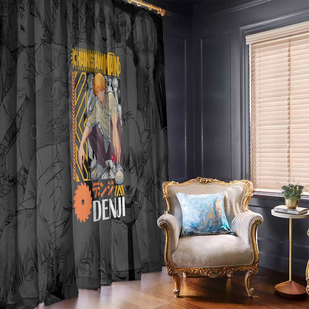 Denji V2 Chainsaw Man Window Curtain Anime Style