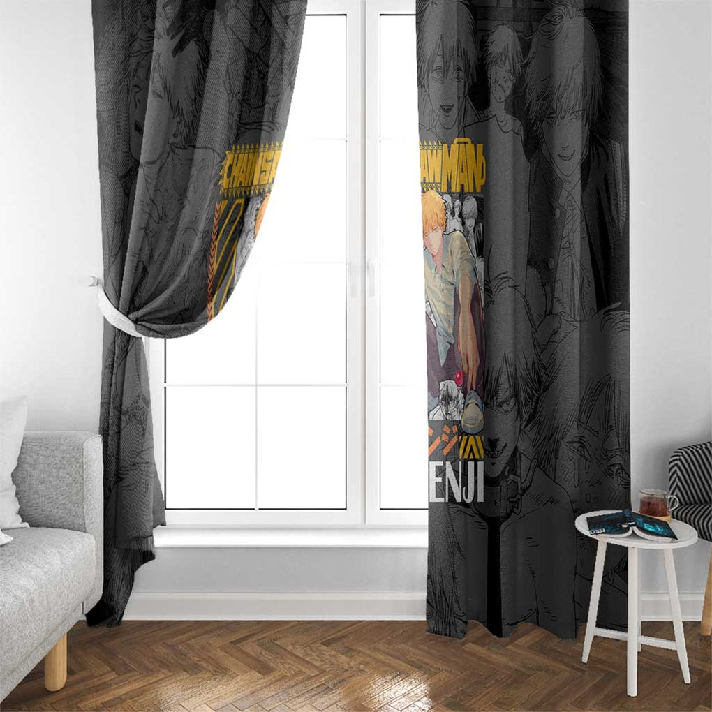 Denji V2 Chainsaw Man Window Curtain Anime Style