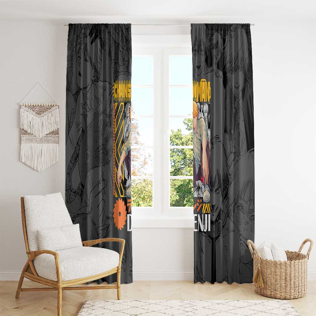 Denji V2 Chainsaw Man Window Curtain Anime Style