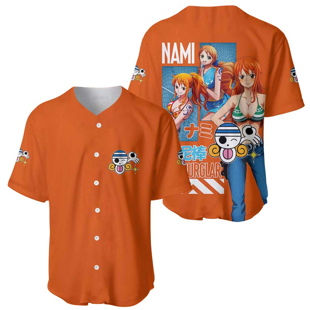 Nami V2 One Piece Baseball Jersey Anime Style