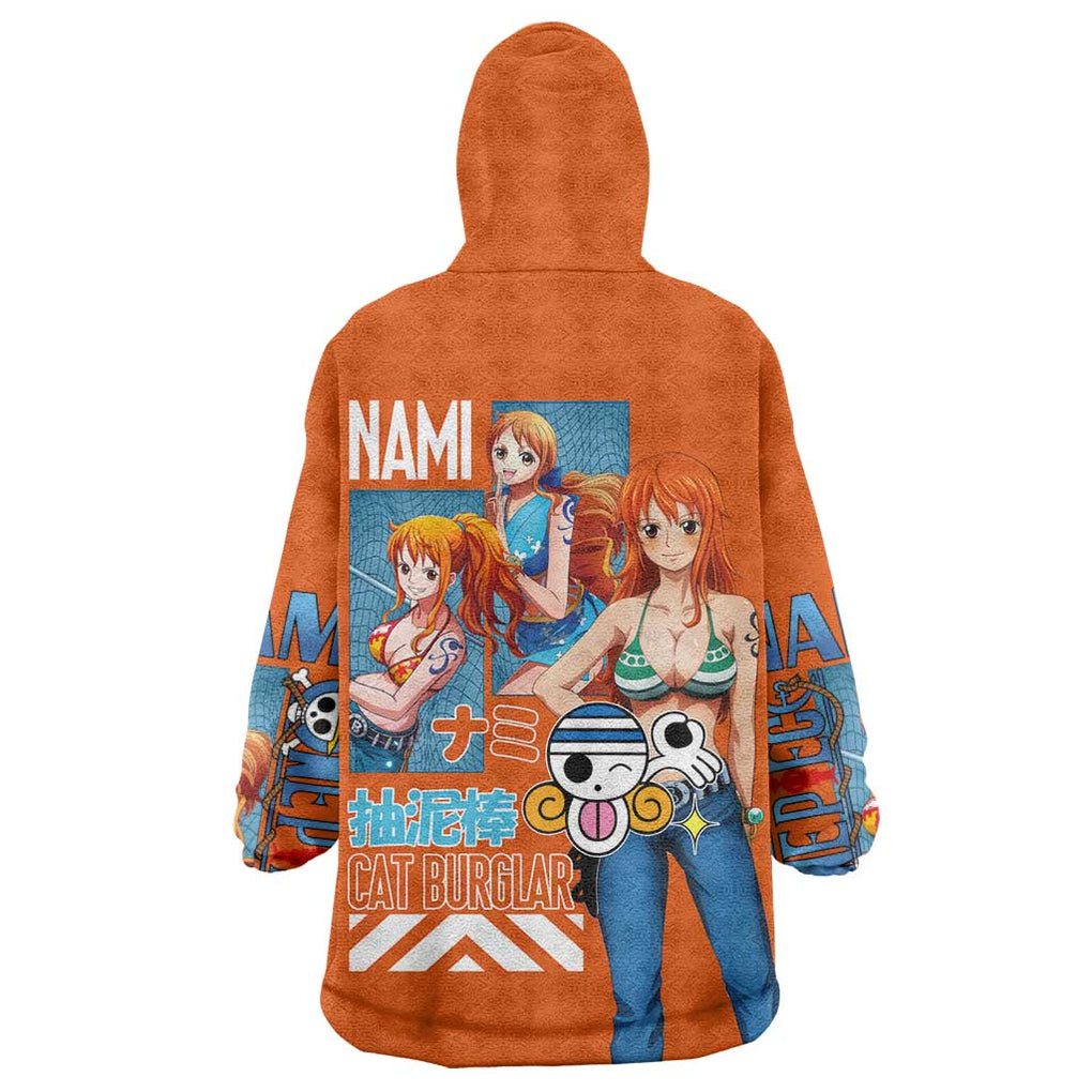 Nami V2 One Piece Wearable Blanket Hoodie Anime Style