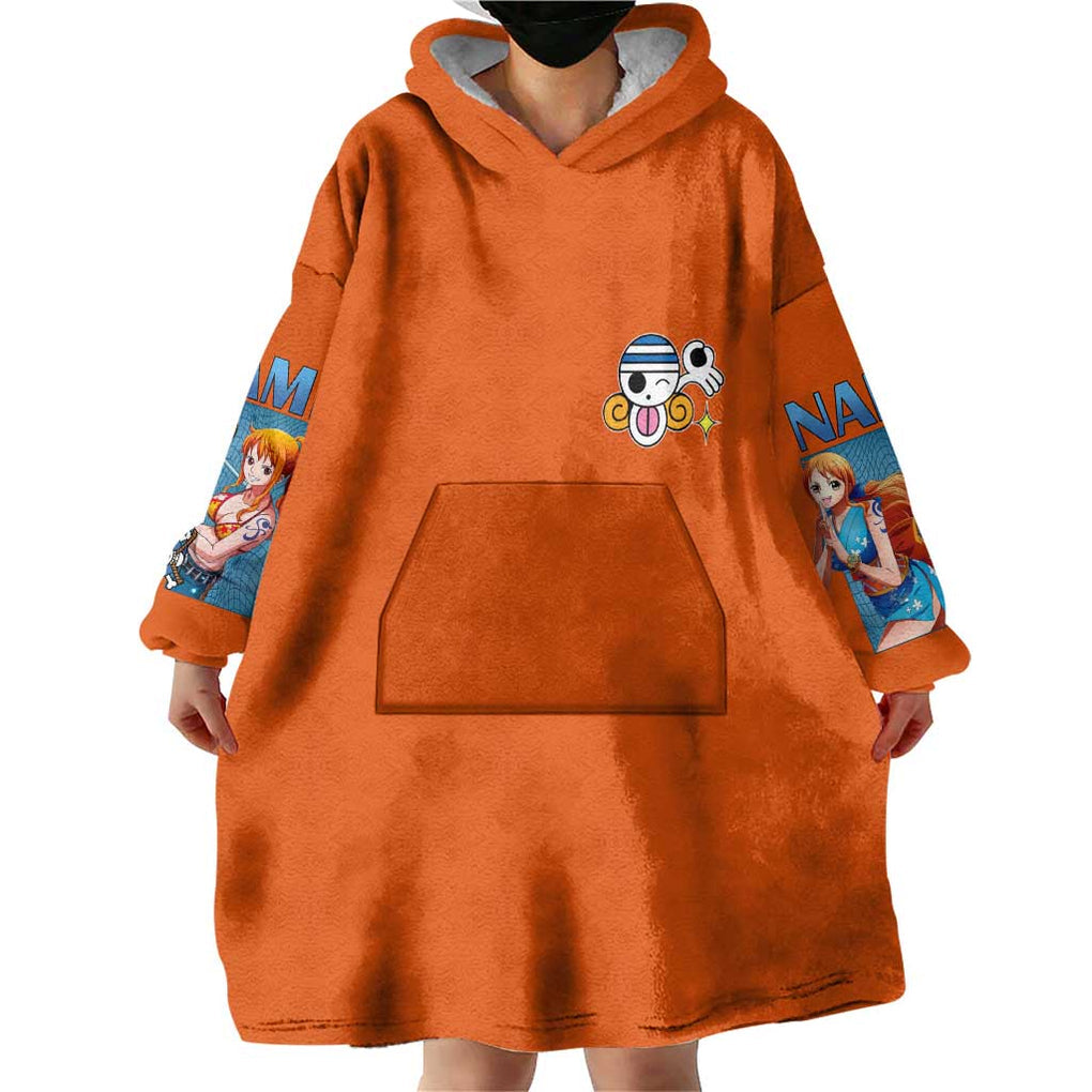 Nami V2 One Piece Wearable Blanket Hoodie Anime Style