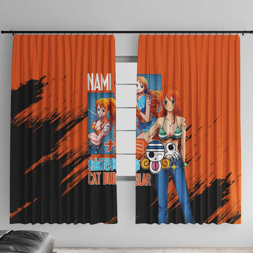Nami V2 One Piece Window Curtain Anime Style