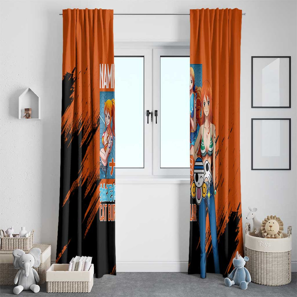 Nami V2 One Piece Window Curtain Anime Style