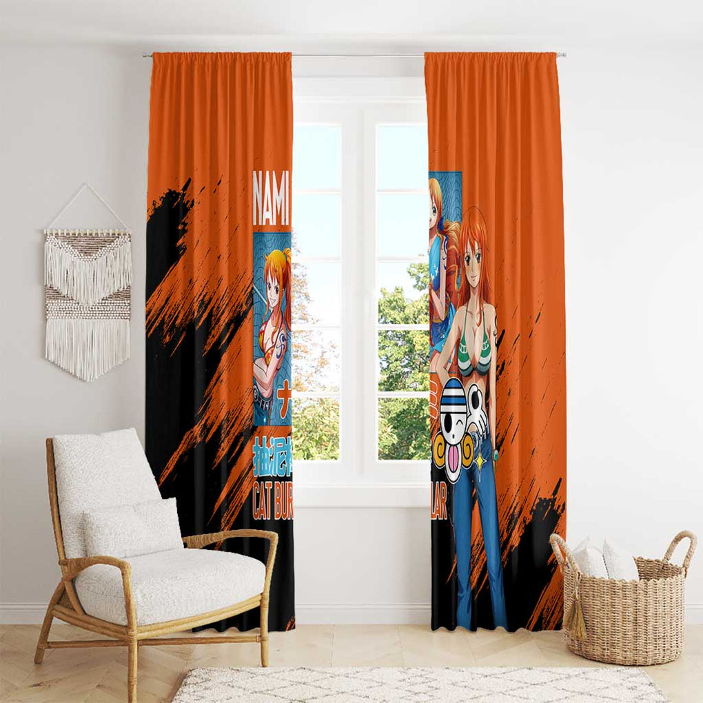 Nami V2 One Piece Window Curtain Anime Style