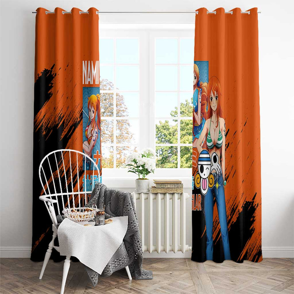 Nami V2 One Piece Window Curtain Anime Style