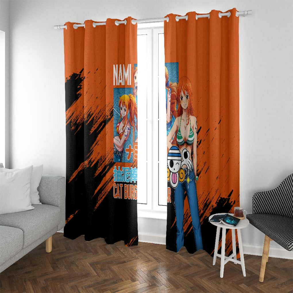 Nami V2 One Piece Window Curtain Anime Style