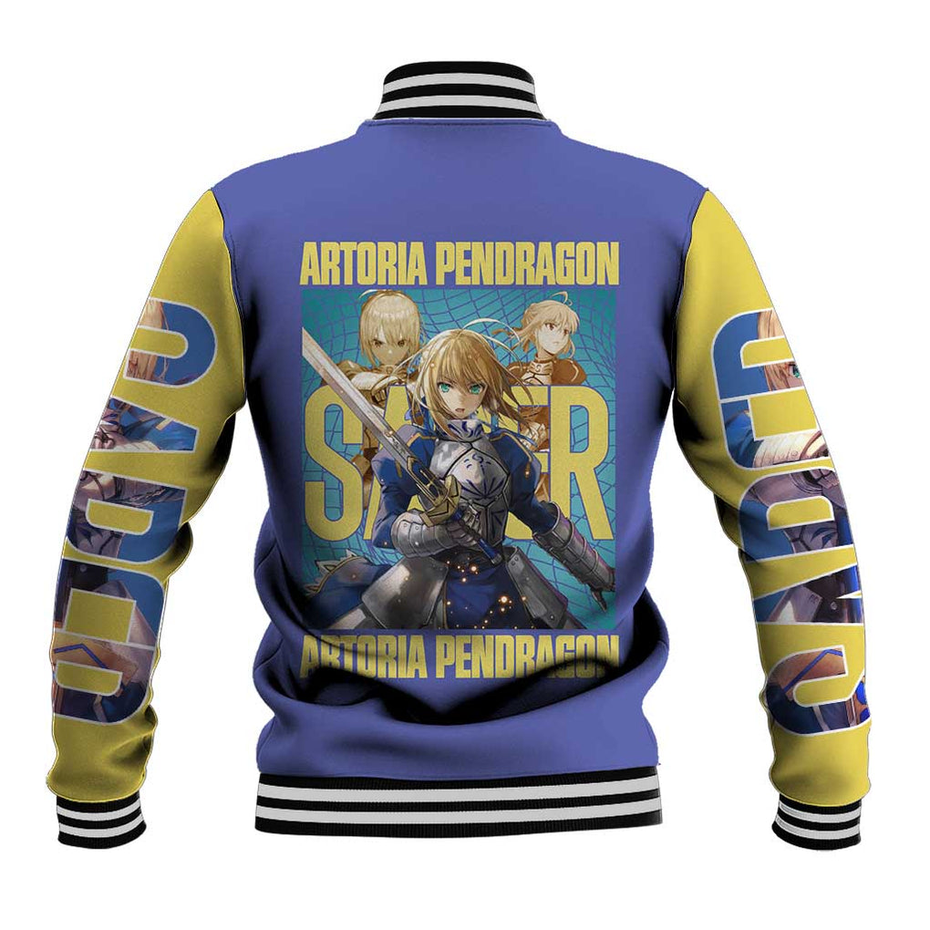 Saber Fate Stay Night Unlimited Blade Works Baseball Jacket Anime Style
