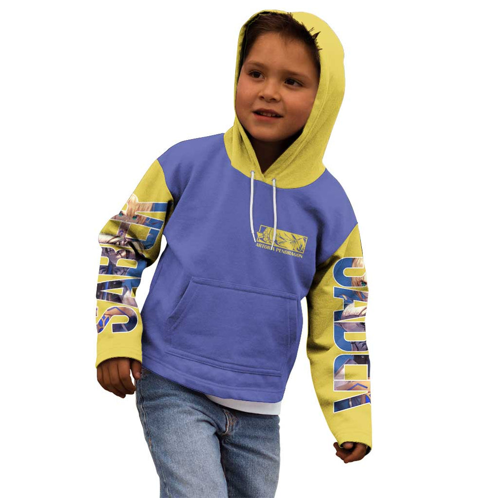 Saber Fate Stay Night Unlimited Blade Works Kid Hoodie Anime Style
