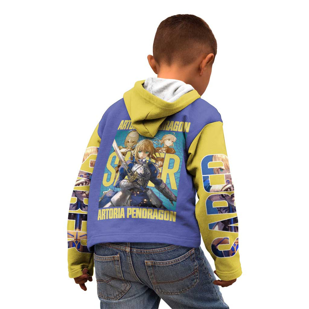 Saber Fate Stay Night Unlimited Blade Works Kid Hoodie Anime Style