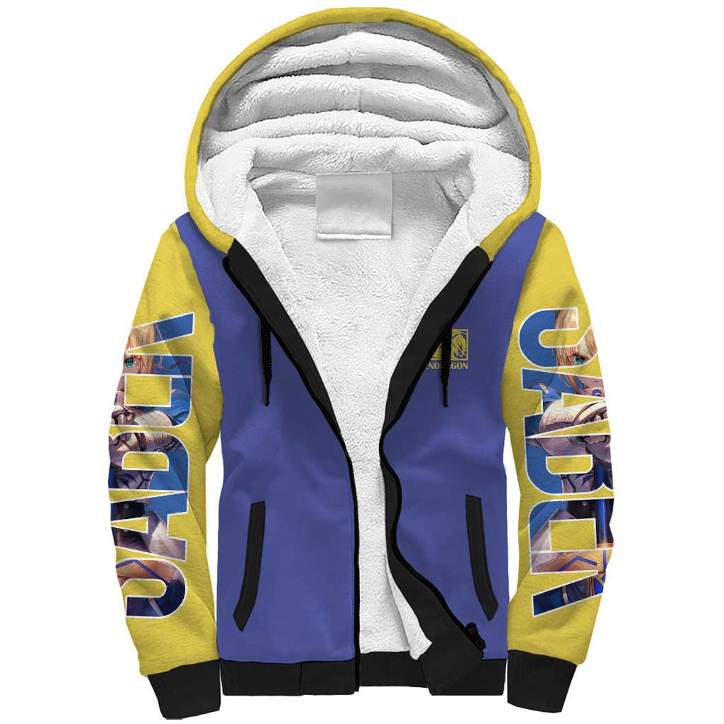 Saber Fate Stay Night Unlimited Blade Works Sherpa Hoodie Anime Style