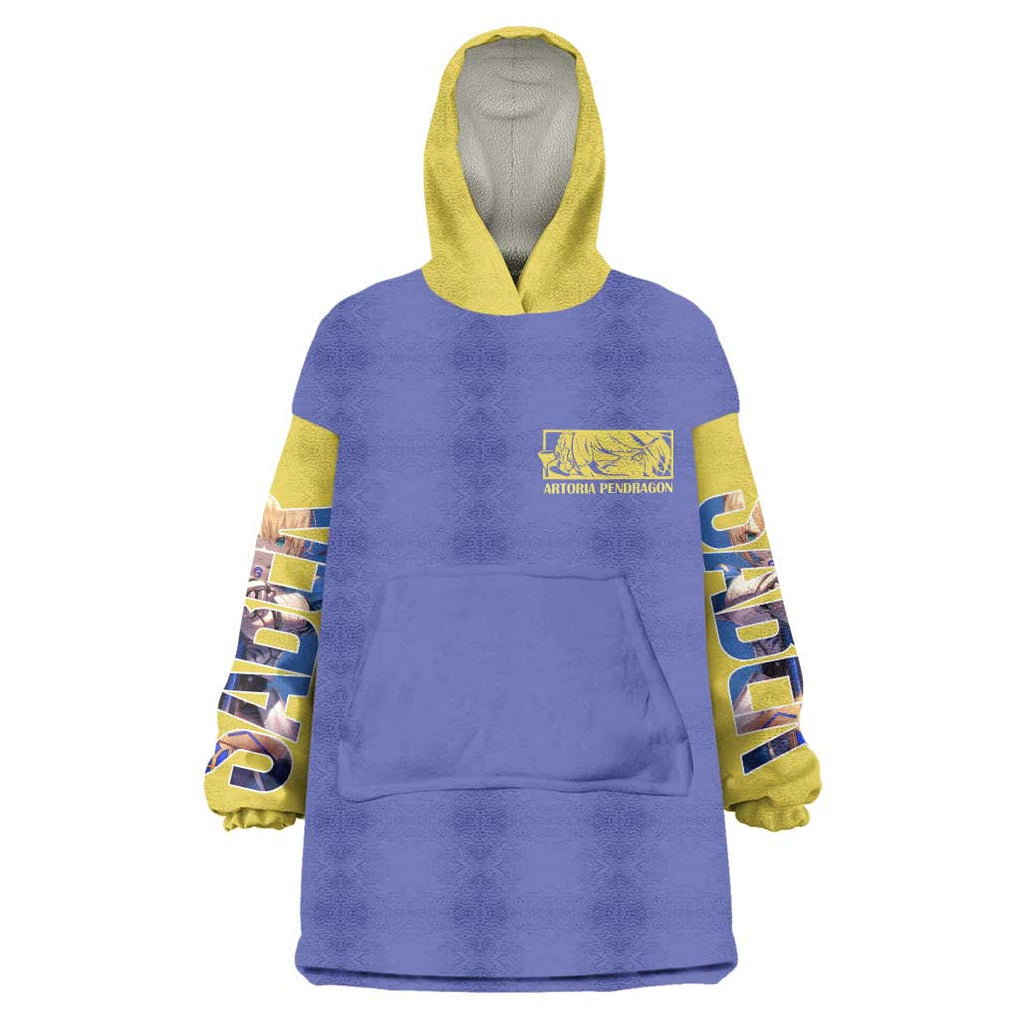 Saber Fate Stay Night Unlimited Blade Works Wearable Blanket Hoodie Anime Style