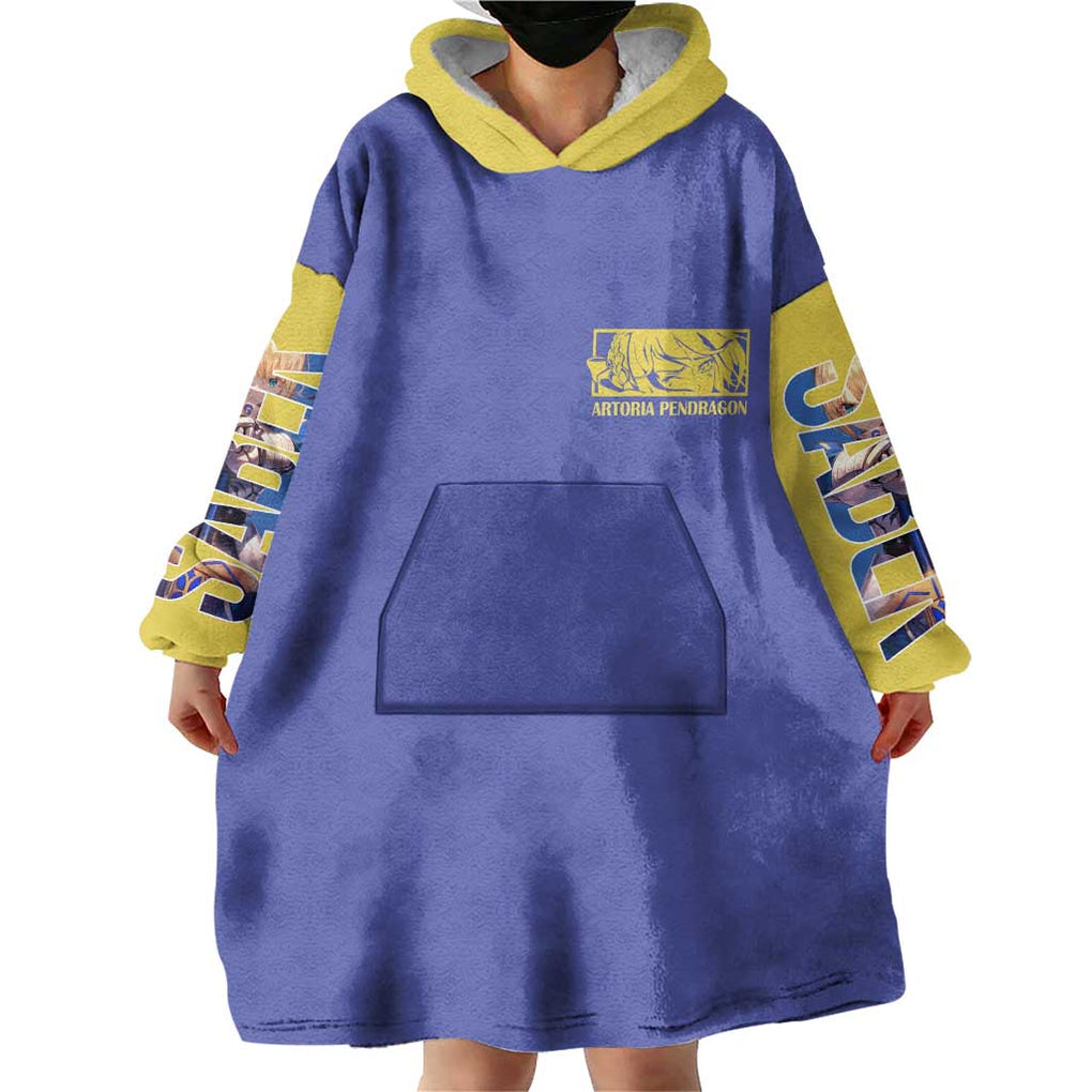 Saber Fate Stay Night Unlimited Blade Works Wearable Blanket Hoodie Anime Style