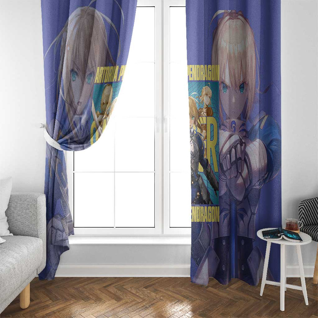 Saber Fate Stay Night Unlimited Blade Works Window Curtain Anime Style