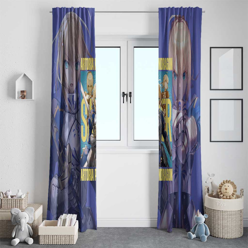 Saber Fate Stay Night Unlimited Blade Works Window Curtain Anime Style