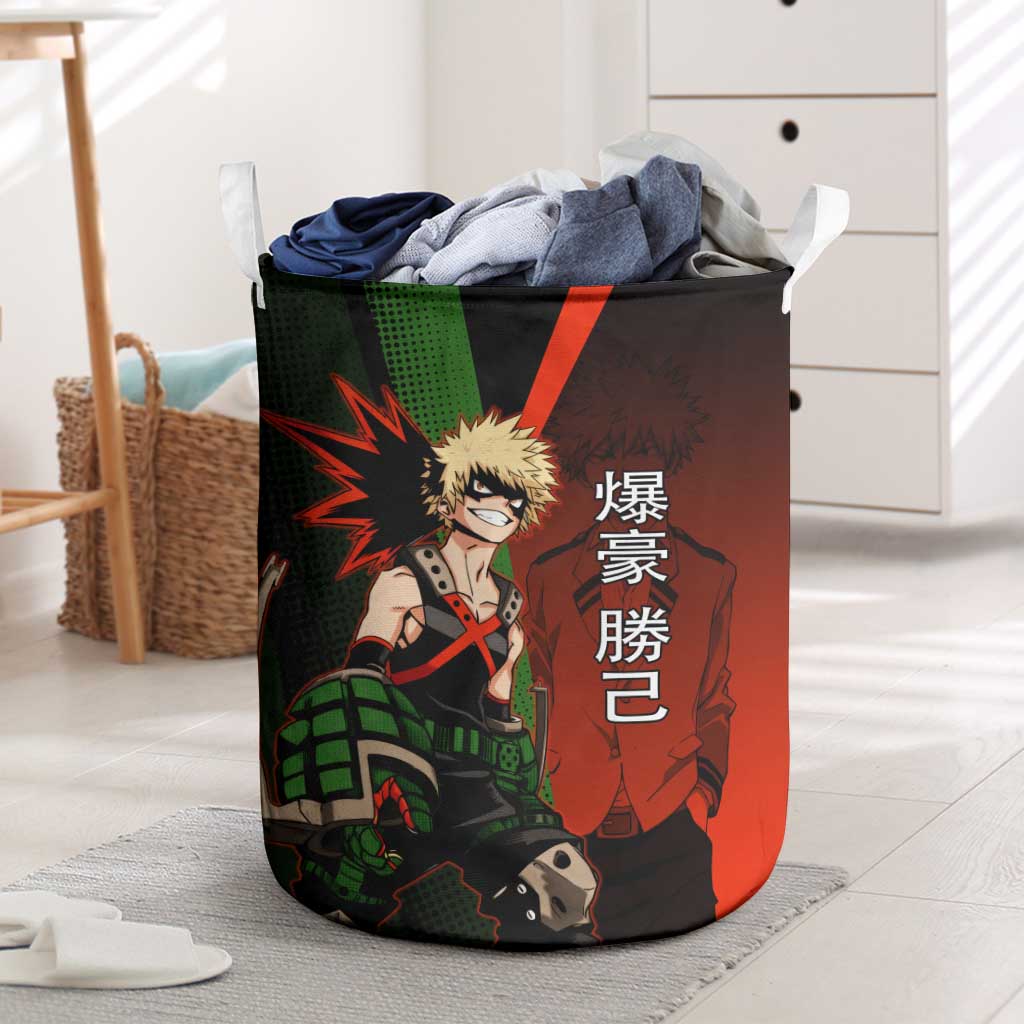 Katsuki Bakugo Dynamight Laundry Basket Japanese Comic Book Style