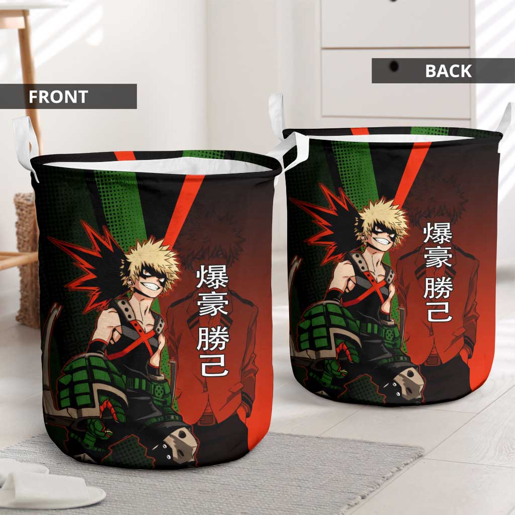 Katsuki Bakugo Dynamight Laundry Basket Japanese Comic Book Style