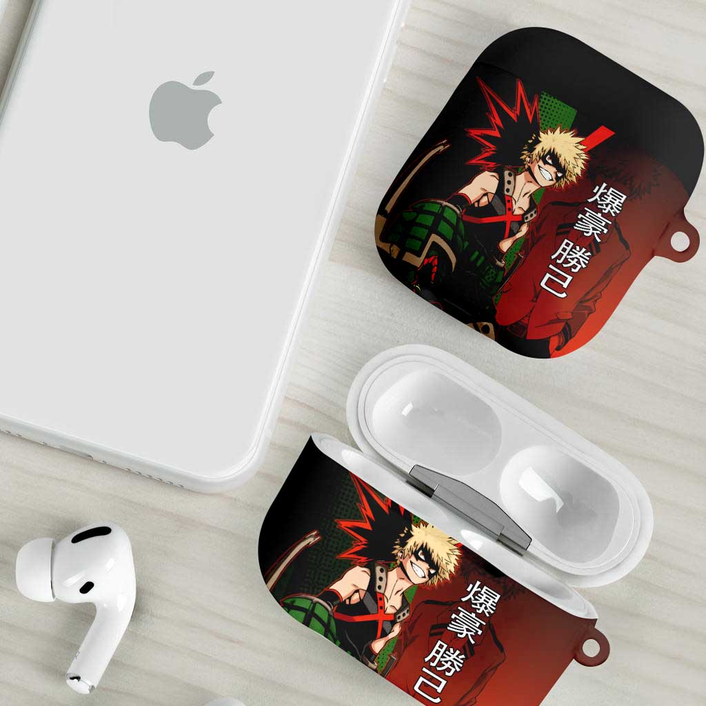 Katsuki Bakugo Dynamight AirPods Case Japanese Comic Book Style