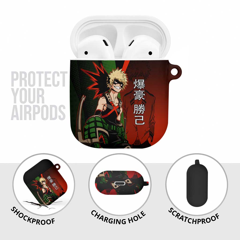 Katsuki Bakugo Dynamight AirPods Case Japanese Comic Book Style