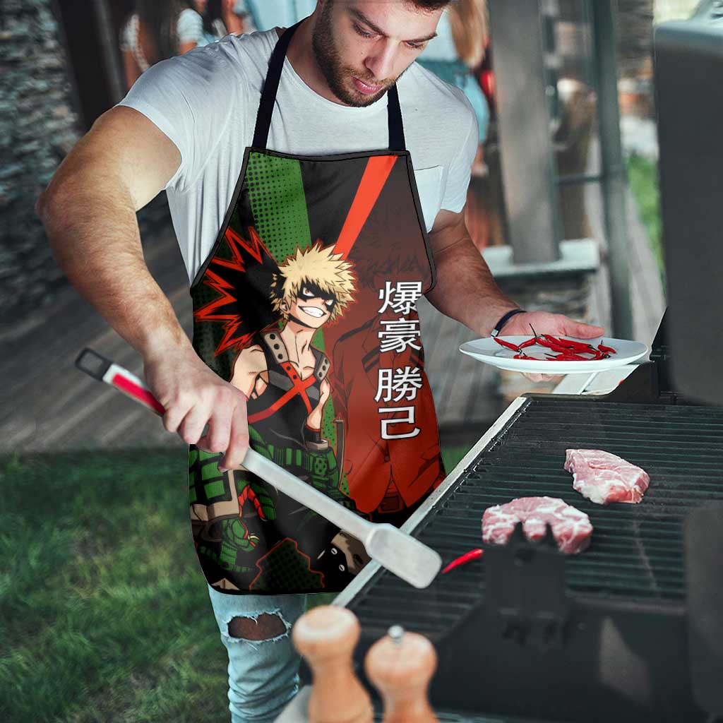 Katsuki Bakugo Dynamight Apron Japanese Comic Book Style