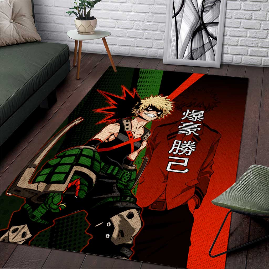 Katsuki Bakugo Dynamight Area Rug Japanese Comic Book Style