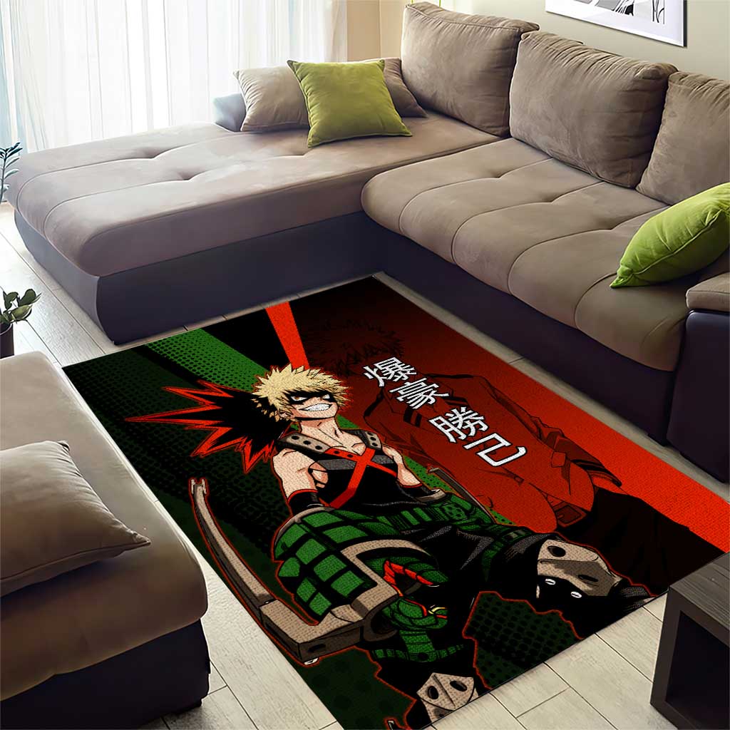 Katsuki Bakugo Dynamight Area Rug Japanese Comic Book Style
