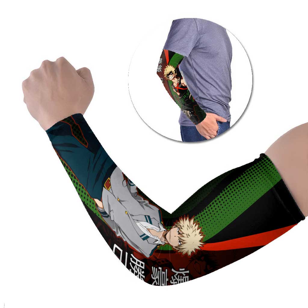 Katsuki Bakugo Dynamight Arm Sleeves Japanese Comic Book Style