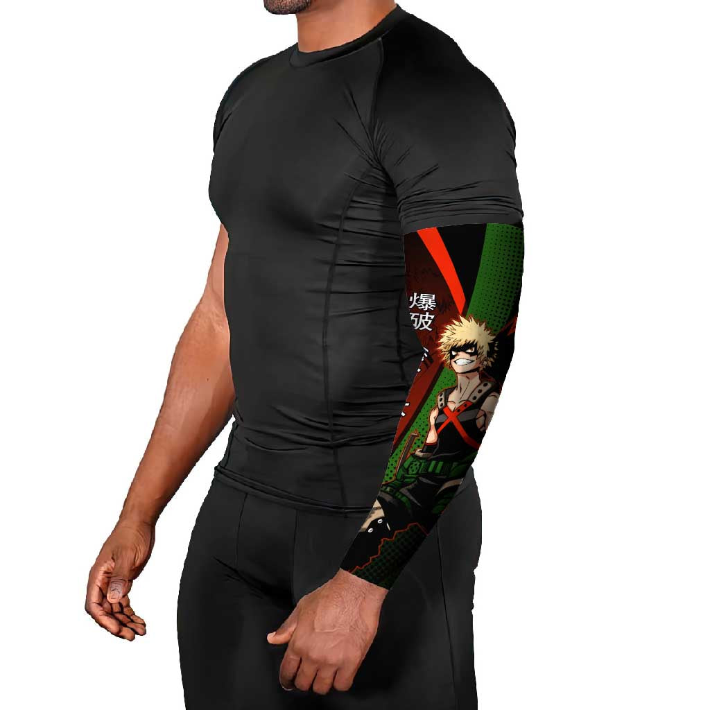 Katsuki Bakugo Dynamight Arm Sleeves Japanese Comic Book Style