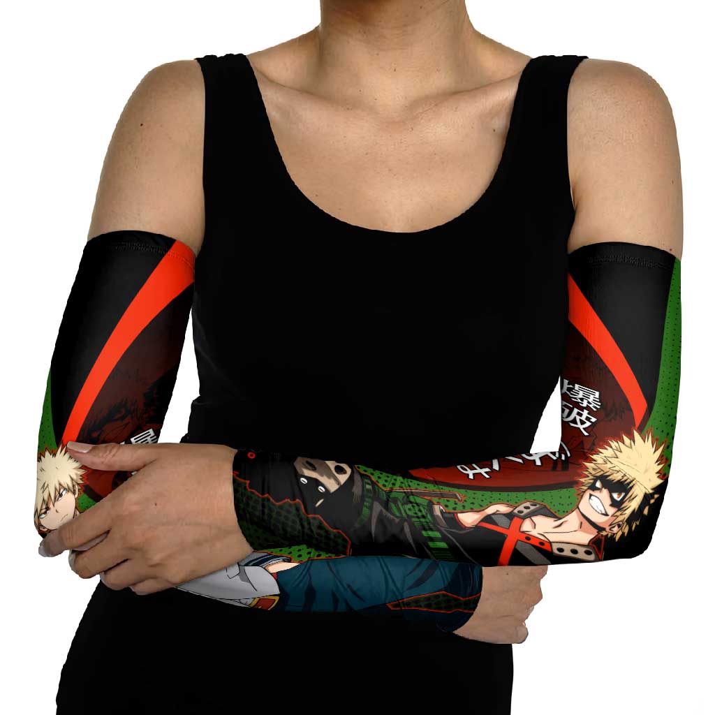 Katsuki Bakugo Dynamight Arm Sleeves Japanese Comic Book Style