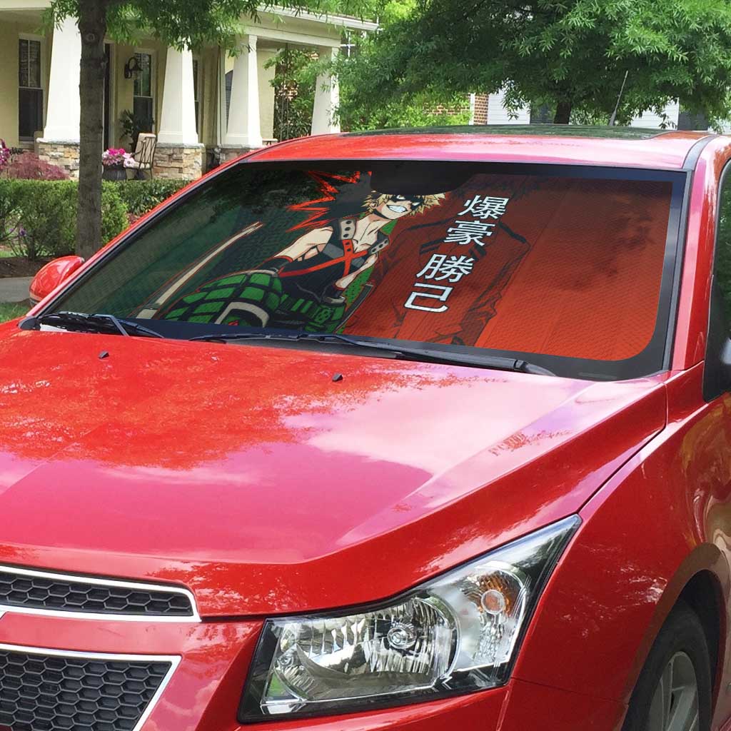 Katsuki Bakugo Dynamight Auto Sun Shade Japanese Comic Book Style