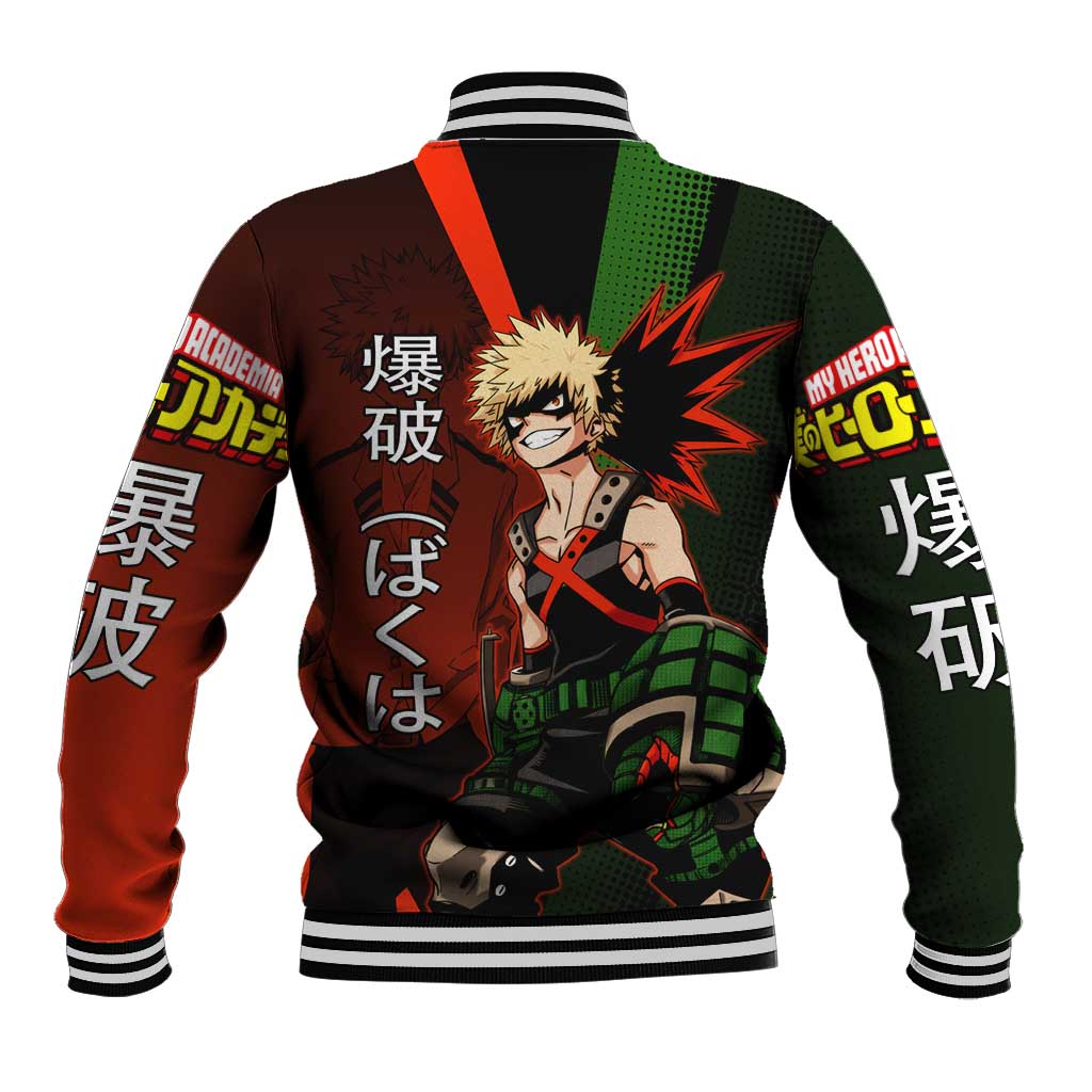 Katsuki Bakugo Dynamight Baseball Jacket Japanese Comic Book Style